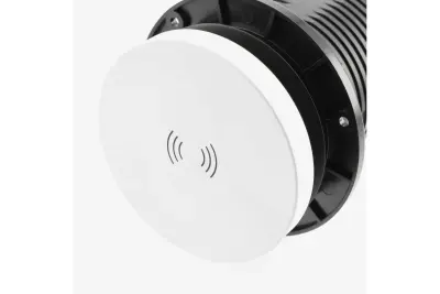 Indux Lift sänkbar jordspett vit köksuttag i arbetsbänk med belysning, 2 x USB och trådlös laddning 1208957837