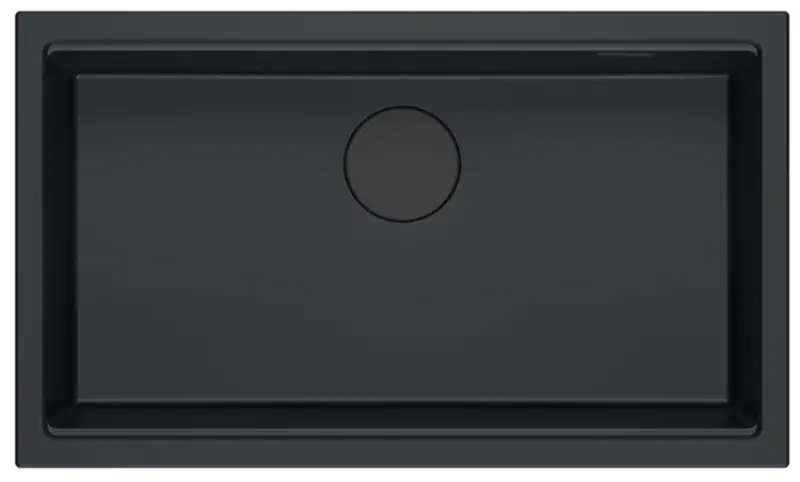 Quadri Newport II stor och djup diskho i granit för både inbyggnad och undermontering, svart diskho 76x45 1208957855