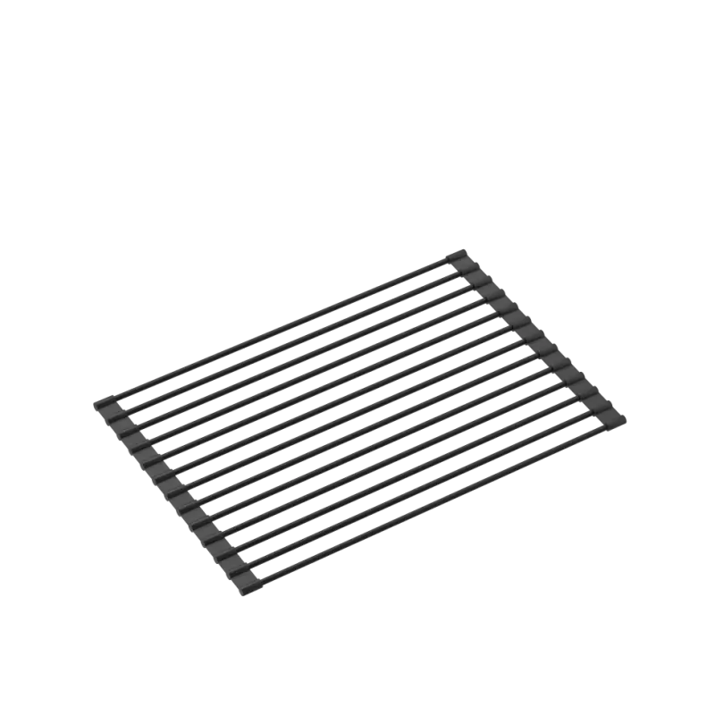 Quadri Kendal svart granitho 77x44 med avrinning, kökskran och tvålpump 1208957888