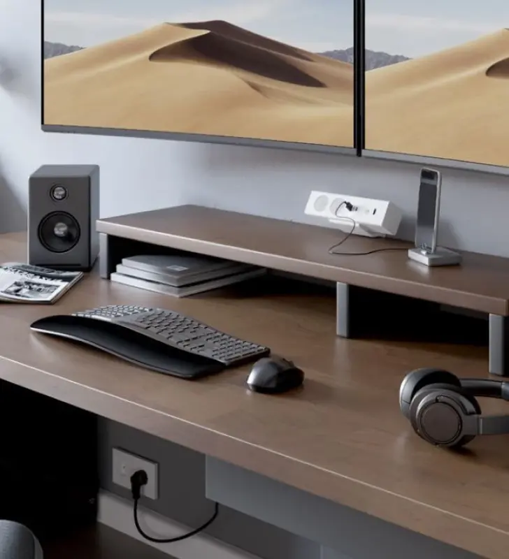 Indux Desk byrå eller bord matt vit jordad kontakt (2x) med 1xUSB A, 1xUSB C, 1xRJ45 och 1xHDMI 1208957921