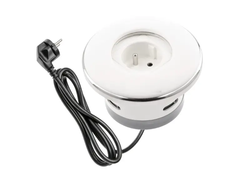 Indux Cover infälld jordning matt vit Uttag med låsbart lock 1208957925