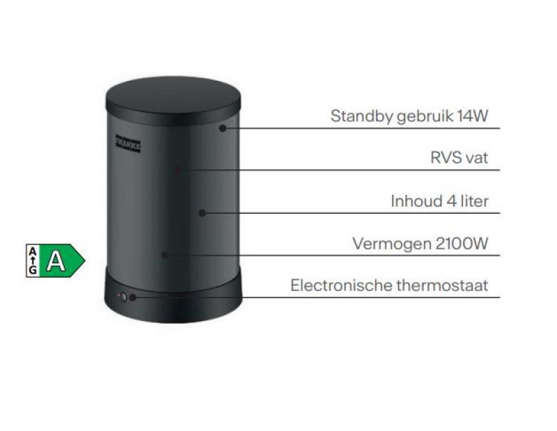 Franke Maris vattenhub 4L panna 3-1 med Touch elektronisk kokande vattenkran krom 160.0702.440