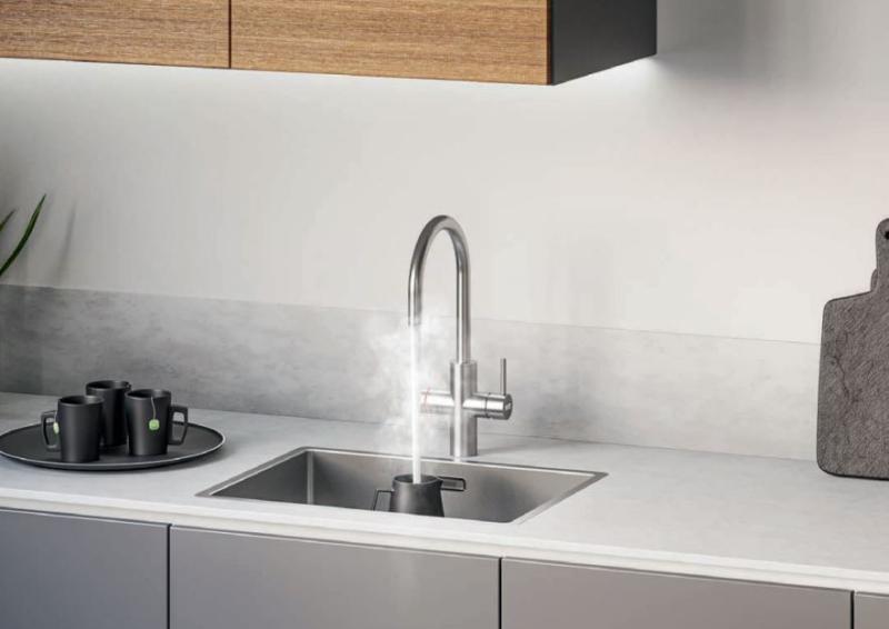 Franke Maris vattenhub 4L panna 3-i-1 med Touch elektronisk kokande vattenkran krom med vattenhub bypass 1208957947