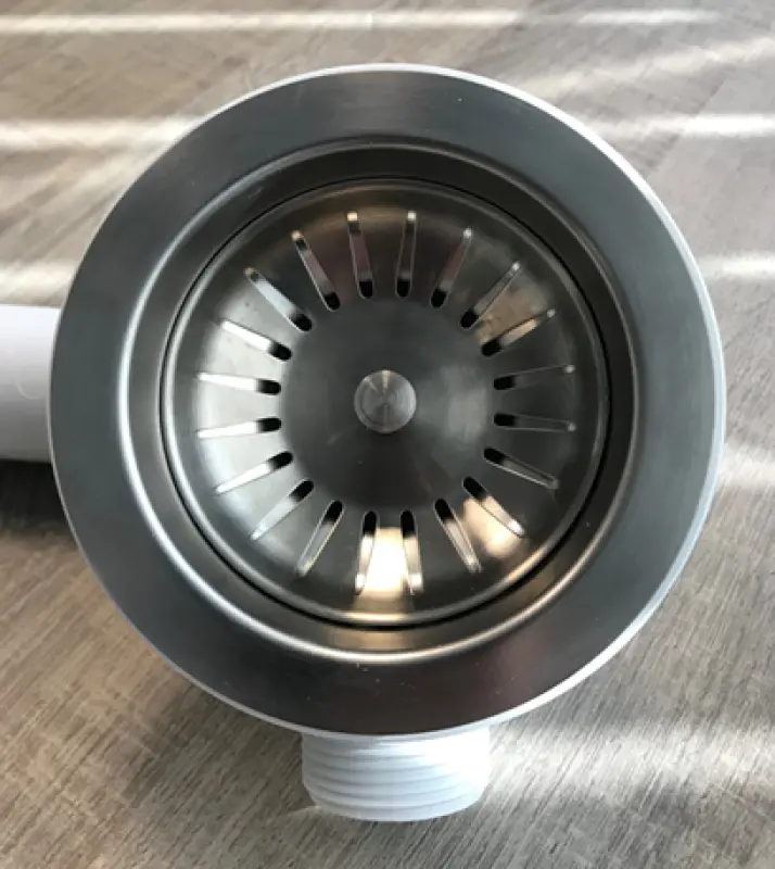 ABK korgpluggset, avloppsset i rostfritt stål för diskho inkl. bräddavlopp KORFCOMPLRV