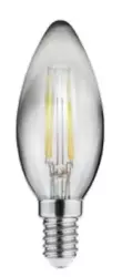 Decor Lumiere oval LED-lampa E14 Filament varmvit 2700K Rökglas 35mm