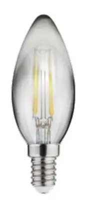 Decor Lumiere oval LED-lampa E14 Filament varmvit 2700K Rökglas 35mm