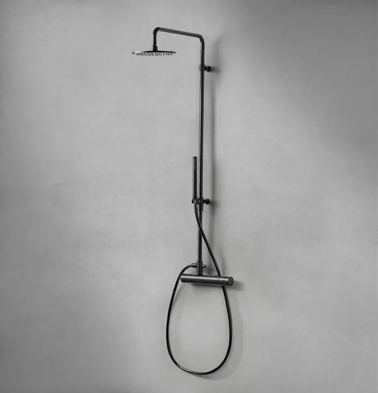 Waterevolution Flow duschkombination med regndusch matt svart T141PR