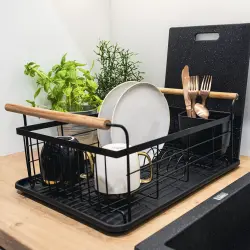 EPKA Bamboo svart diskställ torkställ stål 1208958219