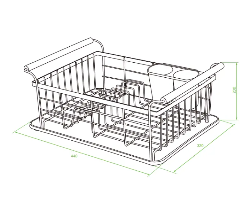 EPKA Bamboo svart diskställ torkställ stål 1208958219