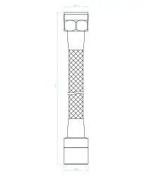 Aquadesign 2-funktions förlängd perlator med flexibel utloppsrör 17 cm krom M22 och M24 1208958227