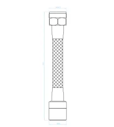 Aquadesign 2-funktions förlängd perlator med flexibel utloppsrör 13 cm krom M22 och M24 1208958229