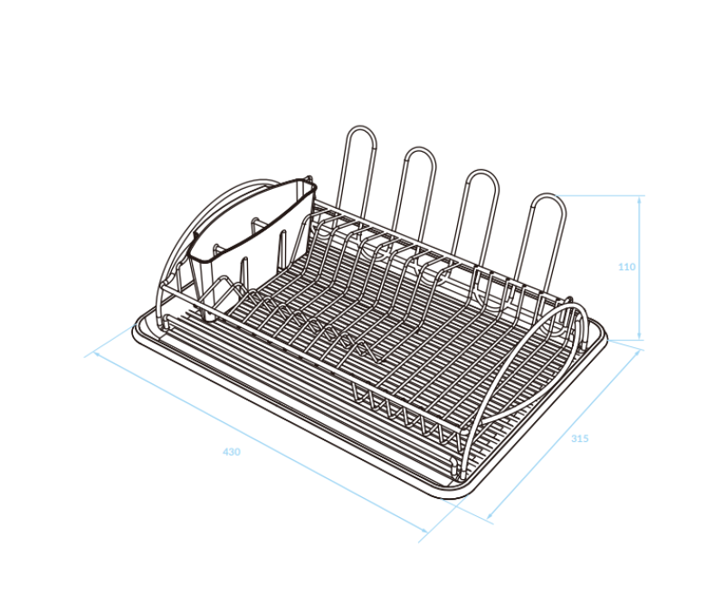 EPKA Diskställ svart stål 43x110x31,5 cm 1208958243