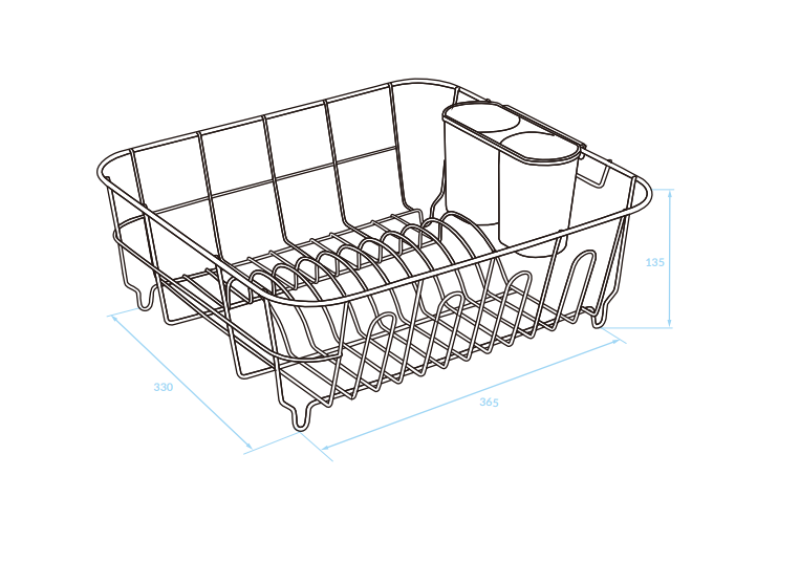 EPKA Disk svart diskställ stål 36,5x13,5x33 cm 1208958244