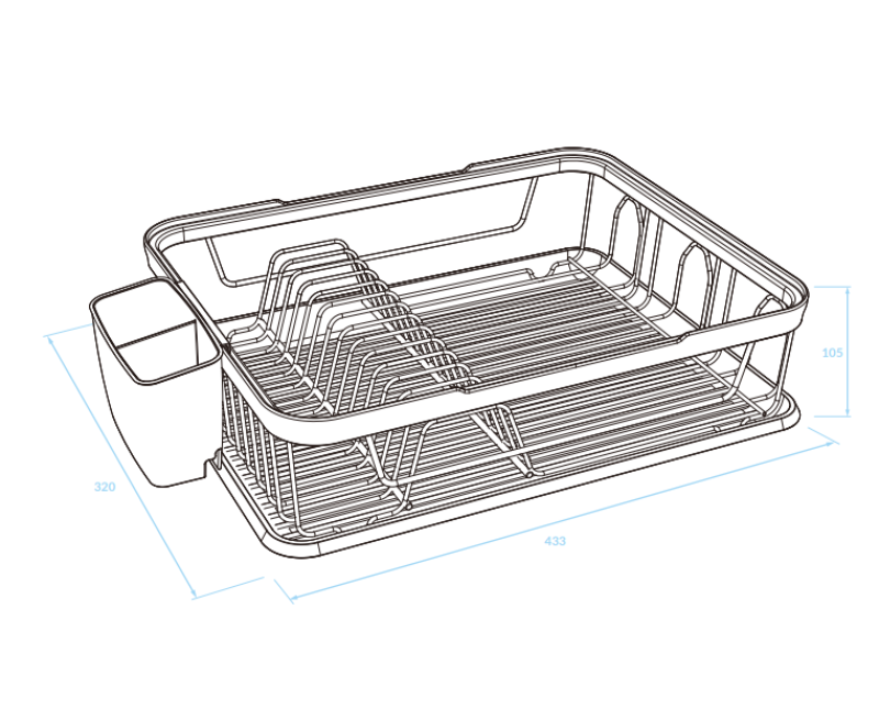 EPKA Disk svart/roséguld diskställ stål 43,3x10,5x32 cm 1208958247