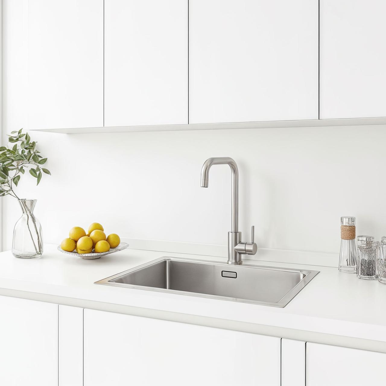 Ausmann Inox Square kökskran med svängbar pip helt i rostfritt stål 1208958309