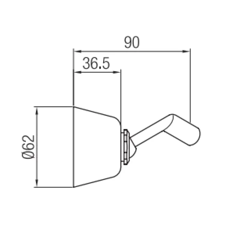 PB Unix lutbar handduschhållare brons 1208958353