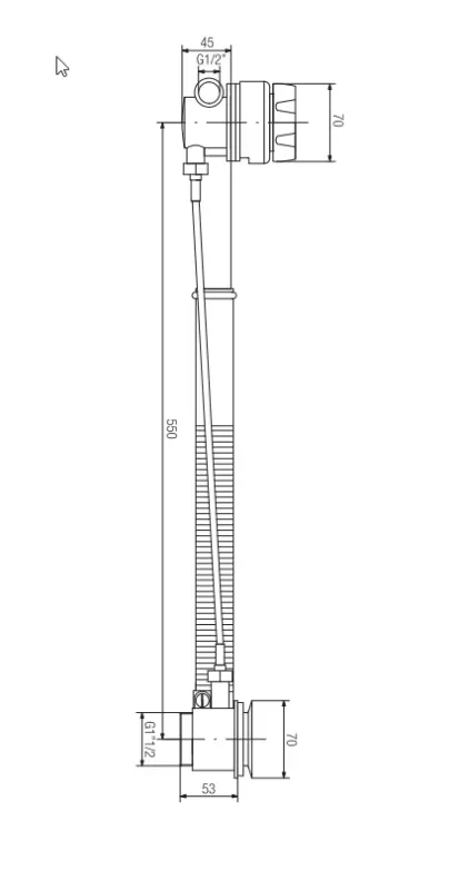 PB badavlopp krom med badöversvämning och badfyllnadskombination 1208958386