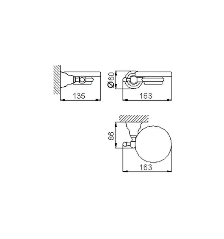 Huber Croisette Klassisk Tvålhållare Brons-Keramik 4022.01H.BA