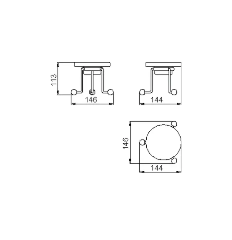 Huber Croisette Klassisk Tvålhållare Brons-Keramik 4028.01H.BA