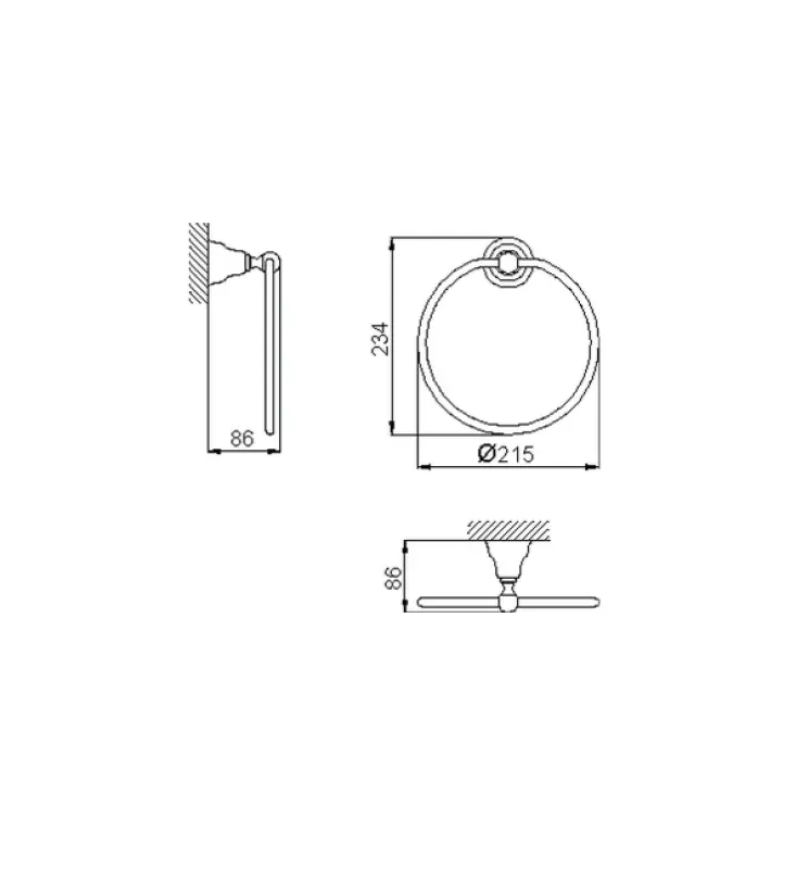 Huber Croisette Klassisk Handdukshållare Rostfritt Stål 4018.01H.AC