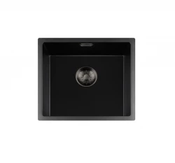 Lorreine BQ-serien diskho 44x41 cm undermonterad svart med gun metal plugg 40BQ37-FU-GUNMETAL