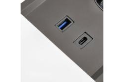PRESTINO infälld skrivbordsförlängningskabel, 2x schuko-uttag, USB A+C, RJ45, HDMI, kabel 1.5m, silver 1208958676