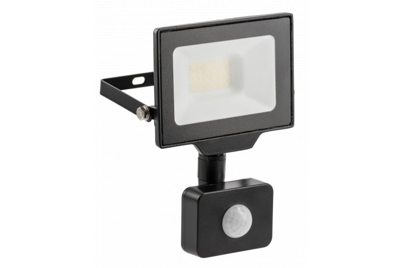 G-TECH LED-strålkastare med rörelsesensor, 20W, 2000lm, AC220-240V, 50/60 Hz, PF>0,9, RA>80, IP65, 120°, 6000K, svart 1208959175