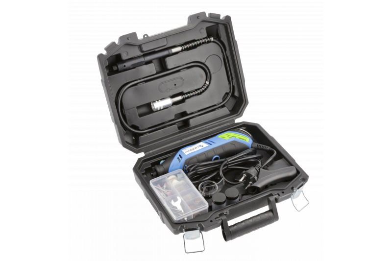 Hoegert Mini slipmaskin i väska inkl. 184 extra tillbehör 1208960199 HT2E101