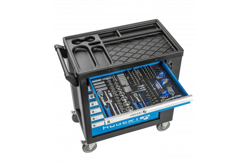 Hoegert 7-låda verktygsskåp med en sidodörr med tillbehör 544 stycken. 1208962010