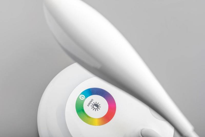 Dekor Bordslampa GALACTIC LED 3W 120lm 5V DC 4000K RGB bas USB-laddning vit kropp 1208962483