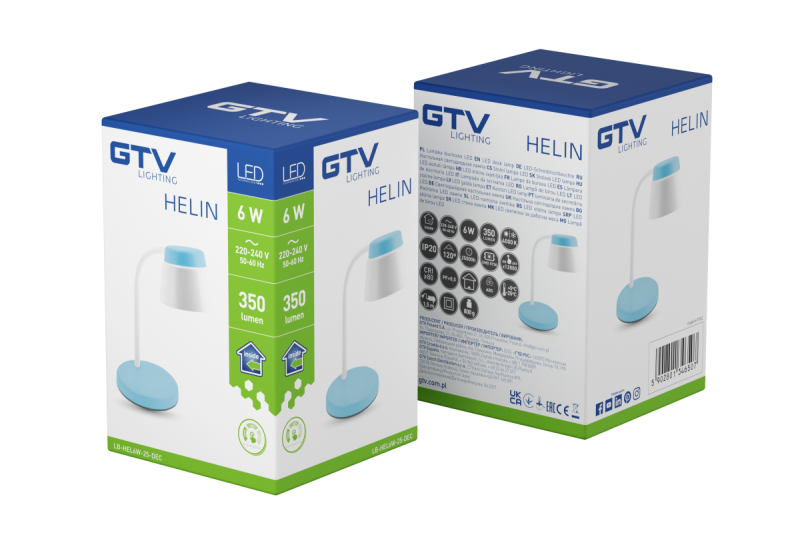 Dekor Skrivbordslampa Helin 6W 350lm AC220-240V 3-CCT PF> 0,5 RA>80 Blå 1208962493