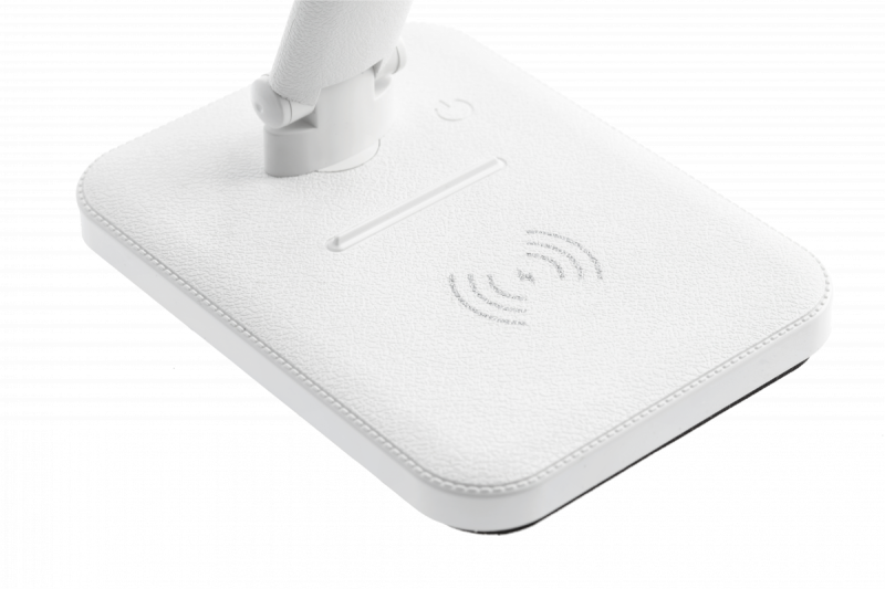 Decor IZUKA LED skrivbordslampa 6W 400lm AC220-240V 50/60Hz CCT induktiv laddare vit. 1208962496