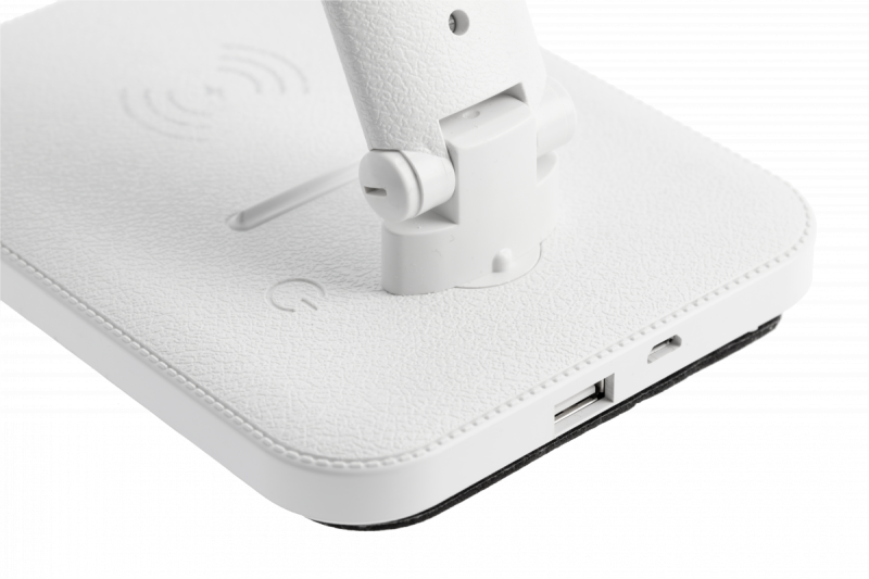 Decor IZUKA LED skrivbordslampa 6W 400lm AC220-240V 50/60Hz CCT induktiv laddare vit. 1208962496