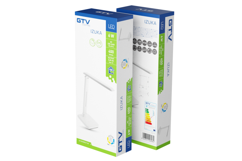 Decor IZUKA LED skrivbordslampa 6W 400lm AC220-240V 50/60Hz CCT induktiv laddare vit. 1208962496