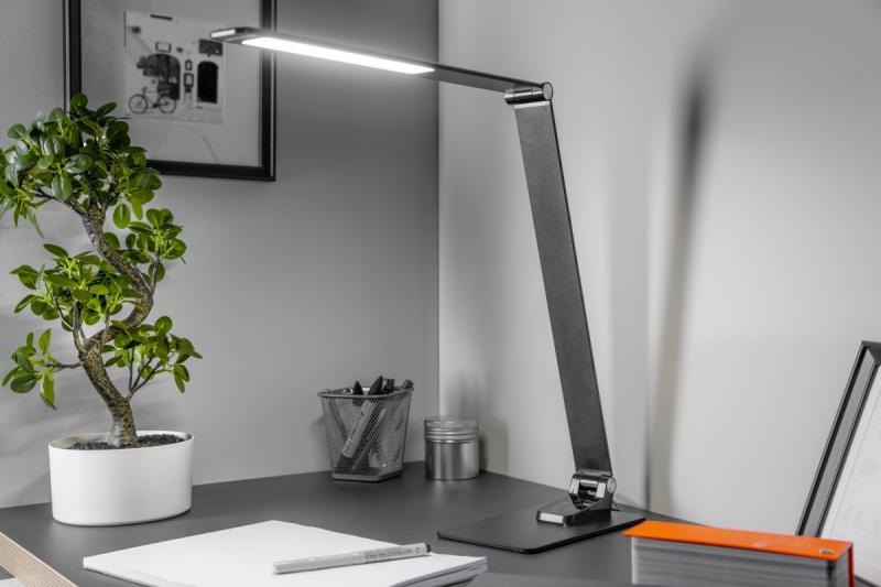 Dekor Skrivbordslampa Loneos 12W 700lm AC220-240V 3-CCT 5-stegs dimning RA>80 USB svart 1208962502