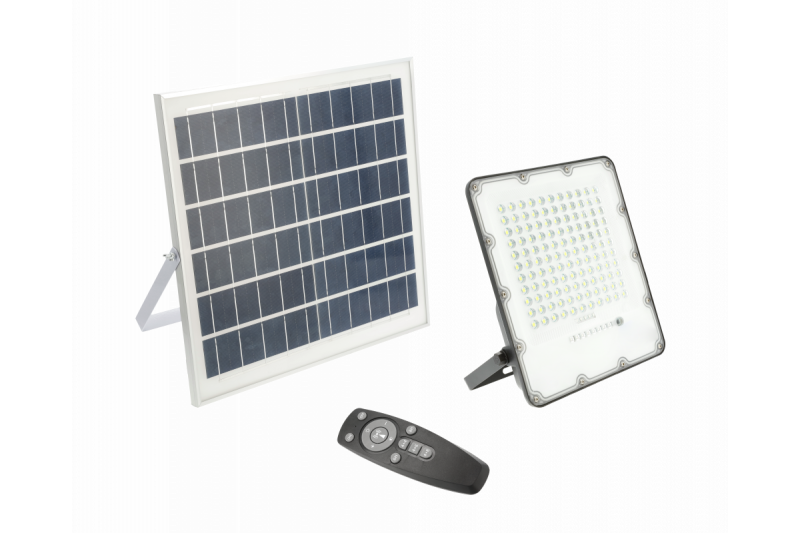 Solar LED-strålkastare BRAVOS, 150W, 1500lm, 6400K, IP65, 120°, solpanel, fjärrkontroll, 3 år 1208962682