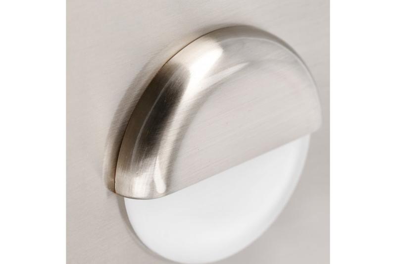 Dekor LED-trappbelysning ESCADA OB DC12V rund matt glasskärm 0,8W 70lm 4000K rostfritt stål kabel 150cm