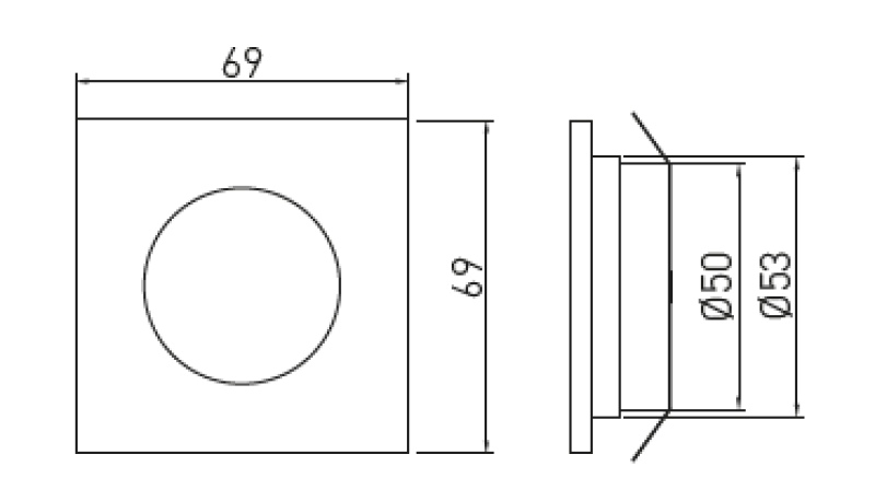 Decor Marbella Köksbelysningsset med 3 fyrkantiga infällda spotlights, varmvitt ljus 1208962909
