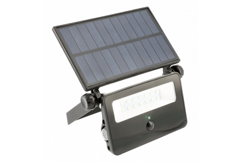 Solar LED-strålkastare LUMOS, med rörelsesensor, 10W, 850lm, 6400K, IP65, 120°, solpanel, 3y 1208962938