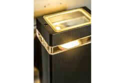 Dekor Väggarmatur med två riktningar NESSA GU10 MAX.2x50W IP54 AC220-240V 50/60Hz svart. 1208963007
