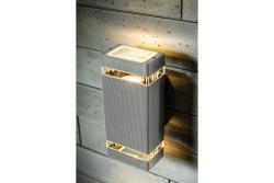 Dekor Väggarmatur med två riktningar NESSA GU10 MAX. 2x50W IP54 AC220-240V 50/60Hz grå. 1208963008