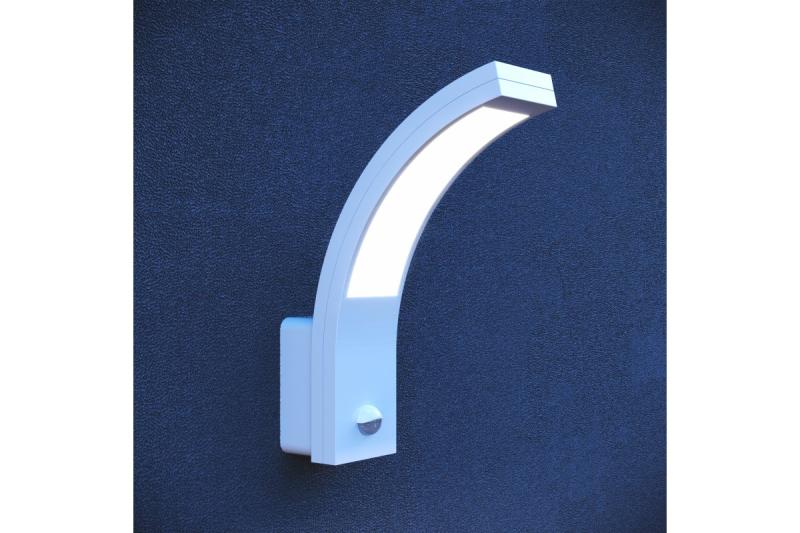 Dekor LED-armatur PARIS med rörelsesensor 10W 900lm IP54 AC220-240V 50/60Hz 140° 9m 4000K vit. 1208963095