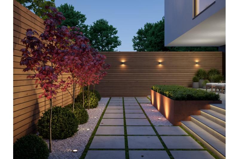 Dekorationsfasadarmatur dubbelriktad TIAGO KW GU10 MAX.2x35W IP54 AC220-240V 50/60Hz rostfritt stål. 1208963200