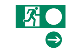 Nödutgångsskylt universell, 100X300 1208963658