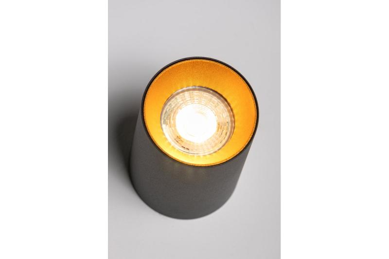 Dekor Takarmatur AERO II aluminium 70x100mm IP20 max. 20W rund svart. 1208963809