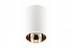 Dekor Taklampa ARIES PC 73x105mm IP20 max 20W rund vit/guld. 1208963819