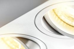 Dekorations Takarmatur AVEIRO DUO aluminium 160x80x85mm IP20 max 20W*2 fyrkantig vit. 1208963825