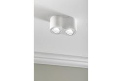 Dekor Takarmatur AVEIRO DUO BIS aluminium 160x80x90mm IP20 max 20W*2 rund vit. 1208963835