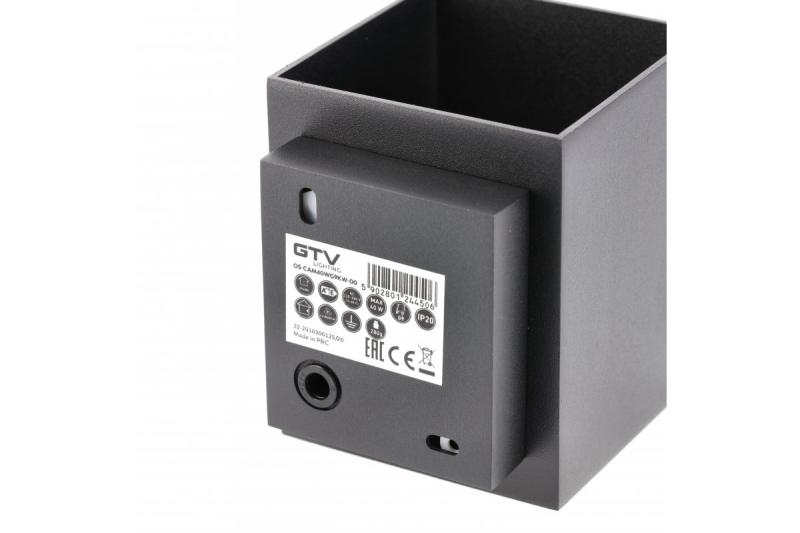 Dekorationsväggarmatur CAMPIONE aluminium G9 IP20 max. 40W IP20 fyrkantig svart. 1208963849