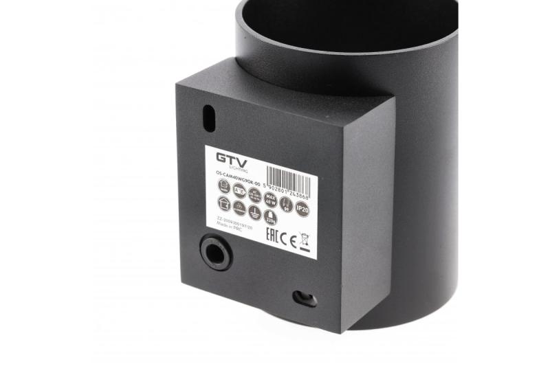 Dekorationsväggarmatur CAMPIONE aluminium G9 IP20 max. 40W IP20 rund svart. 1208963851